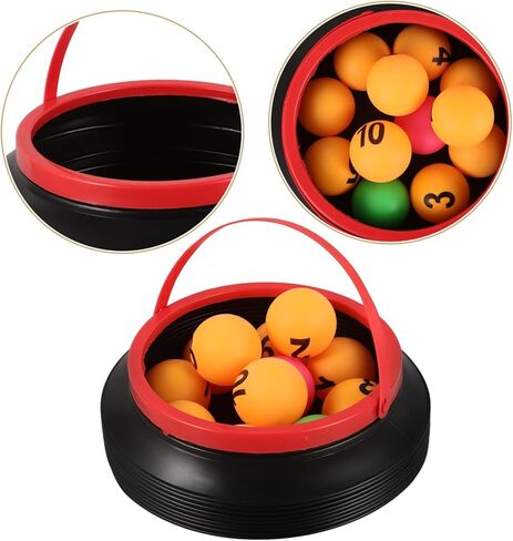 Mipcase Set of Plastic Numbered Lottery Balls for Party Games Small Seamless Raffle Balls with Bucket Fun Game Props for Raffles Drawings and Activities in Saudi Arabia