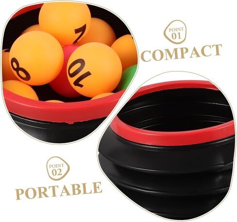 Mipcase Set of Plastic Numbered Lottery Balls for Party Games Small Seamless Raffle Balls with Bucket Fun Game Props for Raffles Drawings and Activities in Saudi Arabia