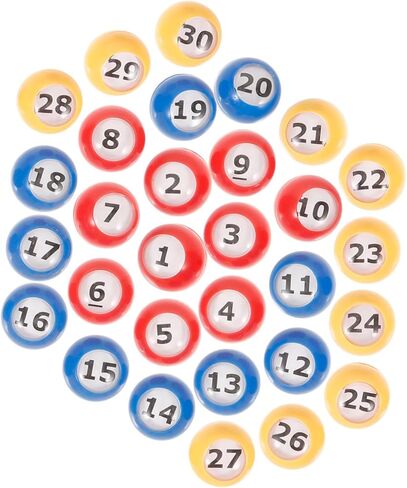 30 قطعة من كرات ألعاب البنغو من BESPORTBLE، كرات اليانصيب، أرقام بديلة لآلة البنغو، خفيفة الوزن وغير سامة لألعاب الحفلات والسحوبات in Kuwait