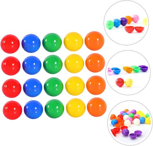 100Pcs Raffle Drawing Balls Durable Plastic Party Game Props for Celebrations Events and Game Bright Colors Easy to Hold for Raffles in Kuwait