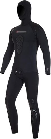 Wetsuit for Men Hooded Spearfishing Suit 3mm/5mm/7mm Neoprene 2-Pieces Diving Suit Top & Pants Set in Saudi Arabia