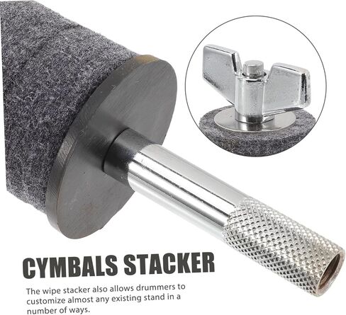 Totority Cymbals Stacker Mounting Stand Sturdy Percussion Instrument Accessory for Drummers Easy Installation Versatile Use with Existing Stands for Adding Splash Cymbals in Saudi Arabia