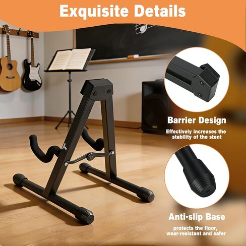 ROWELL Foldable French Horn Stand Portable A-Frame Horn Holder for Single & Double French Horns Stable Brass Instrument Stand with EVA Padding & Non-Slip Base Convenient for Travel Performance Storage in Saudi Arabia