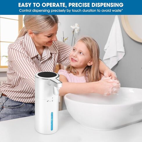 2-Pack Foaming Soap Dispenser, 13.5 oz ABS Hand Soap Dispenser - with Clear Window & Laser Marks for Kitchen Bathroom Sink, Commercial Sensor Pump in Saudi Arabia