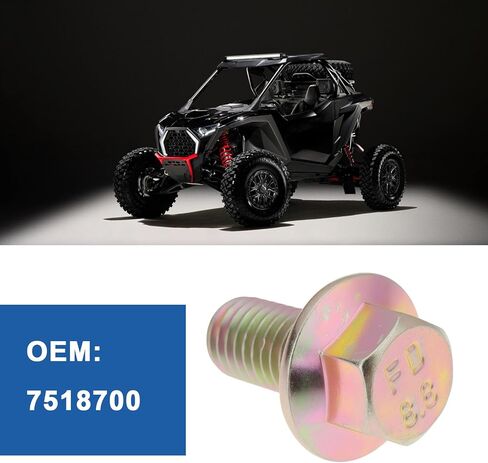 2pcs M10X1.5X20mm Hexagonal Flange Blot 7518700 Compatible with Polaris RZR Ranger 1000 900 500 570 400 in Saudi Arabia