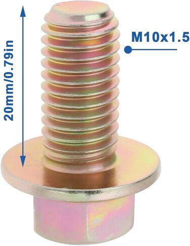 2pcs M10X1.5X20mm Hexagonal Flange Blot 7518700 Compatible with Polaris RZR Ranger 1000 900 500 570 400 in Saudi Arabia