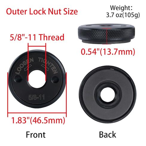 طقم صواميل قفل مطحنة زاوية 5/8 بوصة - 11، صامولة شفة ذاتية التضييق سريعة الفك - صواميل قرص قطع بديلة معدنية لتغيير قرص المطحنة السريع لا حاجة إلى مفتاح ربط in Kuwait