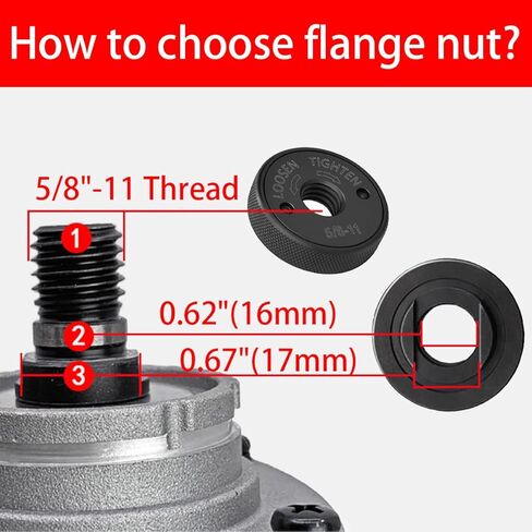 طقم صواميل قفل مطحنة زاوية 5/8 بوصة - 11، صامولة شفة ذاتية التضييق سريعة الفك - صواميل قرص قطع بديلة معدنية لتغيير قرص المطحنة السريع لا حاجة إلى مفتاح ربط in Kuwait