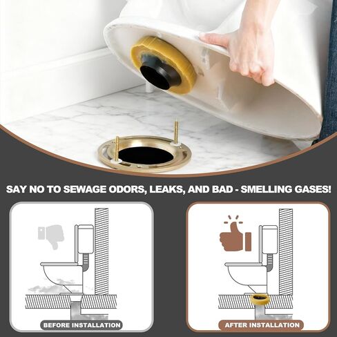 2-Pack Extra Thick Toilet Wax Ring Replacement Kit with 304 Stainless Steel Bolts & Nuts, High Flange Seal for 3-inch or 4-inch Waste Lines, No-Leak Solution for Floor-Mounted Toilets in Saudi Arabia