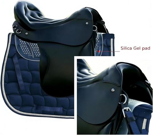 Premium Gel Saddle Pad, Silicon Saddle Pad, Anti-Slip Shock Absorbing Pad, Pressure Relief for Horse & Rider, Universal Fit for English & Western Saddles in Saudi Arabia