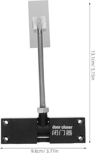 NUOBESTY 2pcs Adjustable Double Spring Self-Closing Door Closer Aluminum Alloy Square Pulley Automatic Door Controller for Residential and Commercial in Saudi Arabia