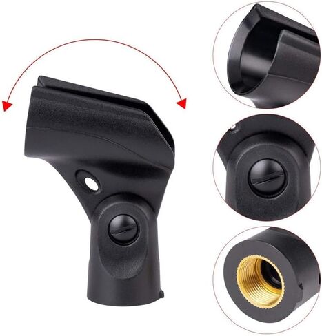 Generic A25D Microphone Clips Clamp Holder Replacement for Shure SM58 BETA58A PG58 BETA57 SM57 Microphone, 2 Pack in Saudi Arabia