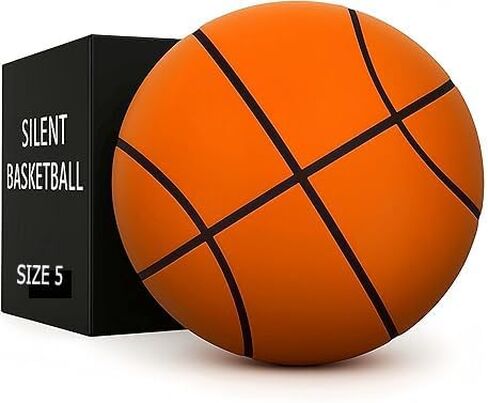 Size 5 (27.5") Silent Basketball High-Density Soft Foam and Low Noise Indoor Training Ball Easy Grip Highly Elastic Practice Ball in Saudi Arabia