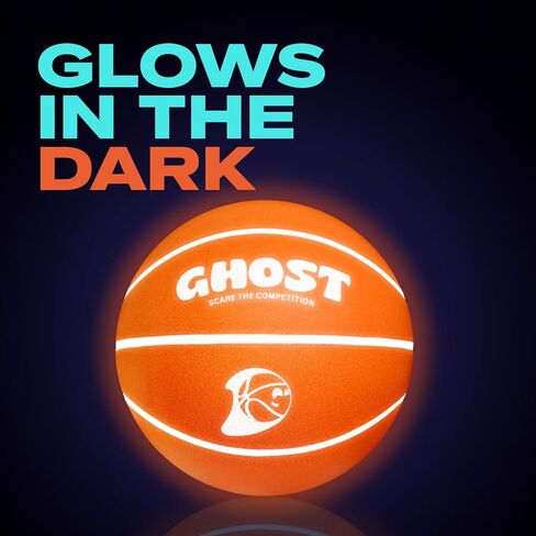 كرة السلة الصامتة المتوهجة في الظلام من Funstuff، مقاس 7 (29.5 بوصة)، كرة سلة إسفنجية هادئة للأطفال والتدريب، بدون هواء، ناعمة in Kuwait