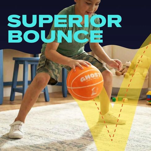 كرة السلة الصامتة المتوهجة في الظلام من Funstuff، مقاس 7 (29.5 بوصة)، كرة سلة إسفنجية هادئة للأطفال والتدريب، بدون هواء، ناعمة in Kuwait