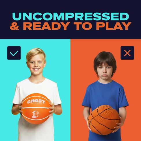 كرة السلة الصامتة المتوهجة في الظلام من Funstuff، مقاس 7 (29.5 بوصة)، كرة سلة إسفنجية هادئة للأطفال والتدريب، بدون هواء، ناعمة in Kuwait