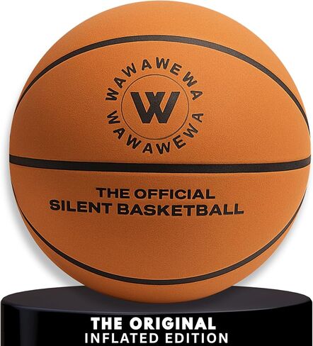 WAWAWEWA The Official Silent Basketball Size 7 (29.5") Uncompressed Fully Inflated – Ready to Play Indoor Basketball for Quiet Dribbling – Grooved Airless Indoor Training PU Foam Basket Ball All Ages in Kuwait