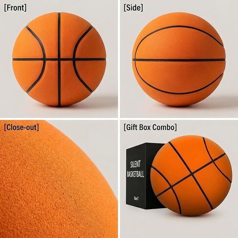 Size 3(22") Silent Basketball High-Density Soft Foam and Low Noise Indoor Training Ball Easy Grip Highly Elastic Practice Ball in Saudi Arabia