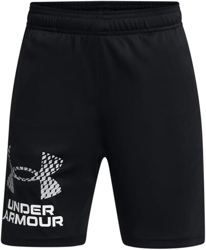 Under Armour Boys' Tech Logo Shorts, (001) Black / / Mod Gray, X-Large Plus in Saudi Arabia
