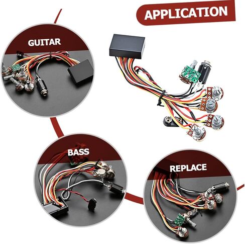 BESPORTBLE Bass Active Preamp Circuit for Guitar and Bass Replacement Circuit Kit Design for Musicians Suitable for DIY Refitting and Enhancing Sound in Saudi Arabia