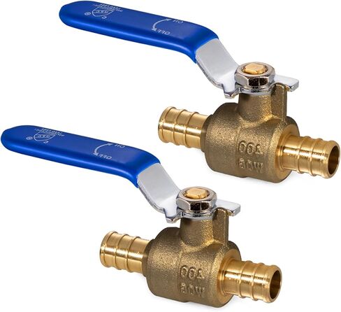 ‌VANCOCO 3/4" PEX Ball Valve 4-Pack - Lead-Free Brass PEX A Shut Off Valve (2 Red/2 Blue) for Hot/Cold Water in Saudi Arabia