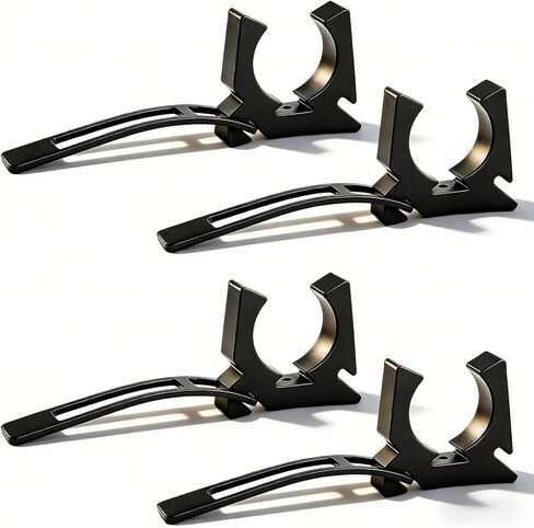 ETZ 4 PCS Boat Hook Holder, Black Rubber Quick Release Oar & Pole Holders, Fits 3/4" to 2" Diameter, Marine Spring Clips Replacement for SOF-LOC, for Gaff, Paddle, Anchor, Push Pole, Boat Net in Kuwait