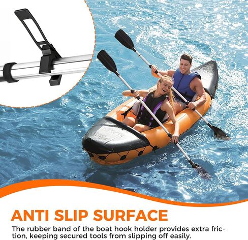 ETZ 4 PCS Boat Hook Holder, Black Rubber Quick Release Oar & Pole Holders, Fits 3/4" to 2" Diameter, Marine Spring Clips Replacement for SOF-LOC, for Gaff, Paddle, Anchor, Push Pole, Boat Net in Kuwait