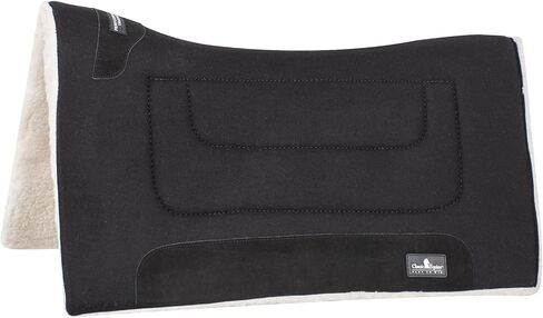 Classic Equine Performance Trainer Saddle Pad, Felt Top, Black in Saudi Arabia