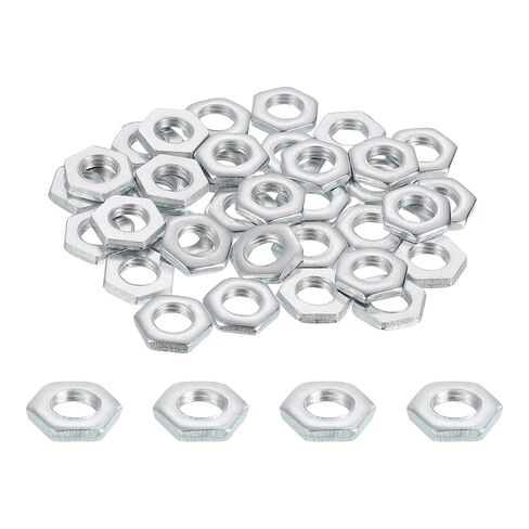 PATIKIL M15x1x5mm Steel Hex Nuts, 12Pcs Metric Fine Thread Carbon Steel Zinc Plated Finished Hardware Screw Nuts Fasteners for Machinery Manufacturing, Industrial Use, 19mm Width in Saudi Arabia