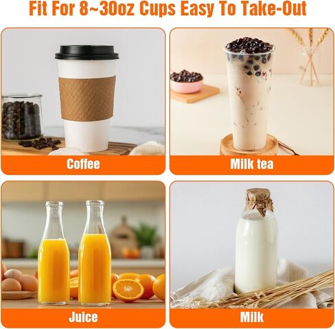1000 PCS Drink Carrier for Delivery, Bulk Clear Plastic Cup Bag with Handle, Portable Coffee Container Take Out Hanging Hole Beverage Carrier for Single Cup, Coffee, Juice( 6" L x 11" H) in Saudi Arabia