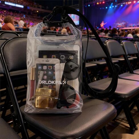 DRLOKPAK حقيبة شفافة معتمدة من الاستاد، حقيبة محفظة شفافة مقاومة للماء، حقيبة كروس جافة للحفلات الموسيقية، صالة الألعاب الرياضية، حفلات التخرج، السفر في الهواء الطلق، حفلات نادي الشاطئ in Kuwait