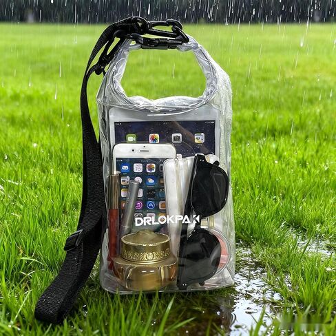 DRLOKPAK حقيبة شفافة معتمدة من الاستاد، حقيبة محفظة شفافة مقاومة للماء، حقيبة كروس جافة للحفلات الموسيقية، صالة الألعاب الرياضية، حفلات التخرج، السفر في الهواء الطلق، حفلات نادي الشاطئ in Kuwait