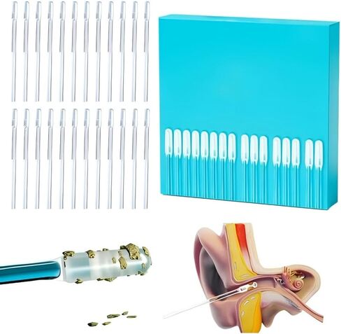 (1 Box, 24 Pcs) Upgraded Earwax Removal Adhesive Swabs/Sticky Ear Cleaners for Adults & Kids, Reusable Soft, Gentle Sticky Ear Cleaning Stick, Portable Ear Pick for Effective Earwax Removal in Kuwait