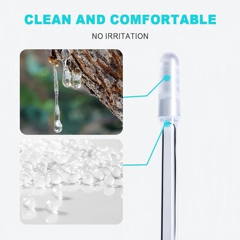 (1 Box, 24 Pcs) Upgraded Earwax Removal Adhesive Swabs/Sticky Ear Cleaners for Adults & Kids, Reusable Soft, Gentle Sticky Ear Cleaning Stick, Portable Ear Pick for Effective Earwax Removal in Kuwait