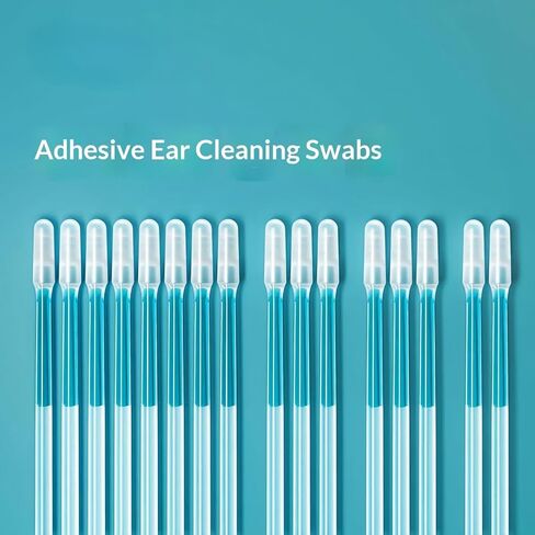 (1 Box, 24 Pcs) Upgraded Earwax Removal Adhesive Swabs/Sticky Ear Cleaners for Adults & Kids, Reusable Soft, Gentle Sticky Ear Cleaning Stick, Portable Ear Pick for Effective Earwax Removal in Kuwait