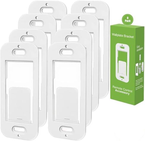 Wallplate Brackets Compatible with Lutron Caseta Pico Remote & Smart Switch – 8-Pack, No Wires Required, Tool-Free Seamless Snap-in Installation, Durable ABS Wall Mounting Kit in Kuwait
