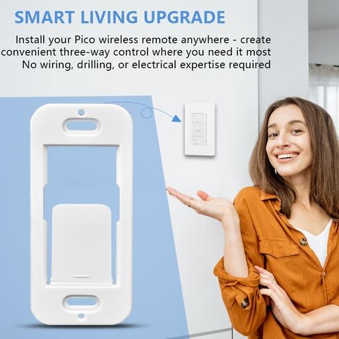 Wallplate Brackets Compatible with Lutron Caseta Pico Remote & Smart Switch – 8-Pack, No Wires Required, Tool-Free Seamless Snap-in Installation, Durable ABS Wall Mounting Kit in Kuwait