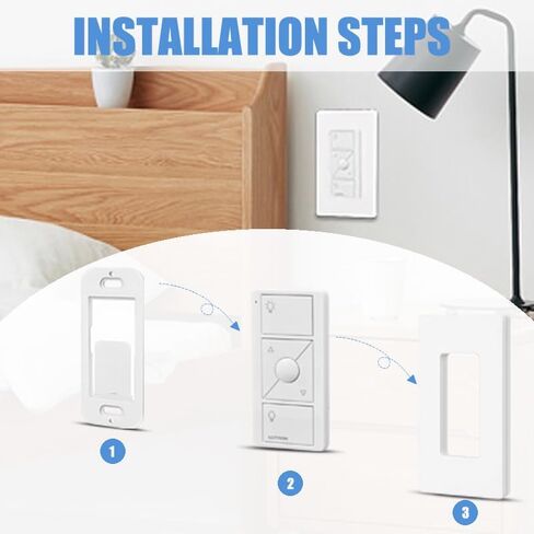 Wallplate Brackets Compatible with Lutron Caseta Pico Remote & Smart Switch – 8-Pack, No Wires Required, Tool-Free Seamless Snap-in Installation, Durable ABS Wall Mounting Kit in Kuwait