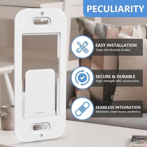 Wallplate Brackets Compatible with Lutron Caseta Pico Remote & Smart Switch – 8-Pack, No Wires Required, Tool-Free Seamless Snap-in Installation, Durable ABS Wall Mounting Kit in Kuwait