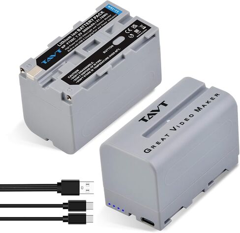 NP-F970 Batteries 9000mAh PD30W Fast Charge Compatible with Sony NP-F550 750 950 970 FX3 FX30 A7 Nikon Z8 Canon R5 Camera Camcorder LED Light Monitor in Kuwait