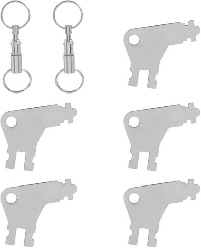 5 Piece Toilet Paper Dispenser Key Set (Including 2 Double Headed Detachable Button Keys), Compatible with Toilet Paper dispensers, Robust Metal Finish in Saudi Arabia