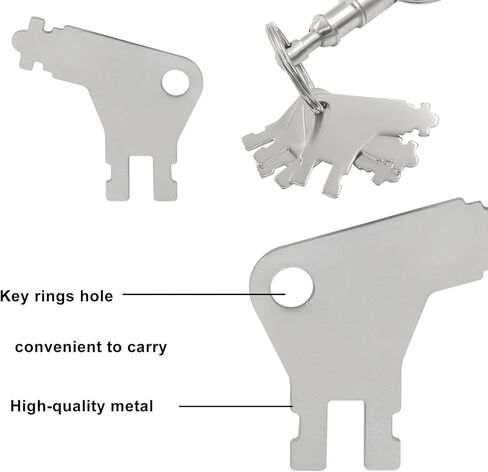 5 Piece Toilet Paper Dispenser Key Set (Including 2 Double Headed Detachable Button Keys), Compatible with Toilet Paper dispensers, Robust Metal Finish in Saudi Arabia