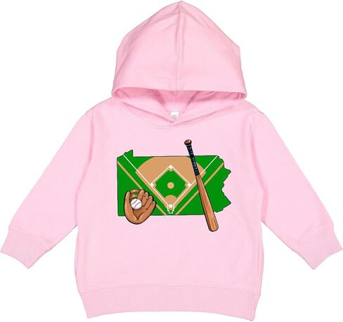 inktastic Pennsylvania Baseball Diamond with Bat and Glove Toddler Hoodie in Saudi Arabia