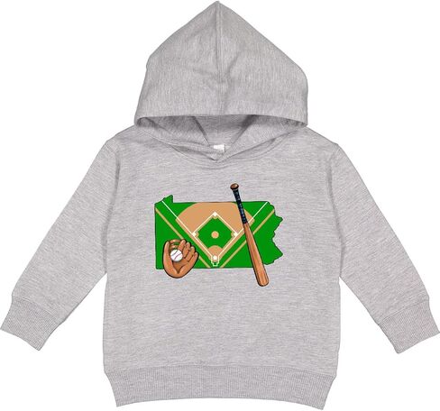 inktastic Pennsylvania Baseball Diamond with Bat and Glove Toddler Hoodie in Saudi Arabia