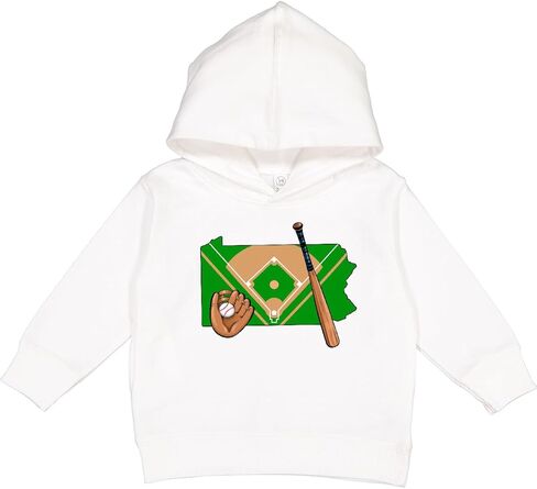 inktastic Pennsylvania Baseball Diamond with Bat and Glove Toddler Hoodie in Saudi Arabia