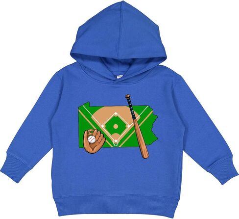 inktastic Pennsylvania Baseball Diamond with Bat and Glove Toddler Hoodie in Saudi Arabia