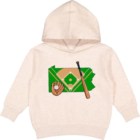 inktastic Pennsylvania Baseball Diamond with Bat and Glove Toddler Hoodie in Saudi Arabia