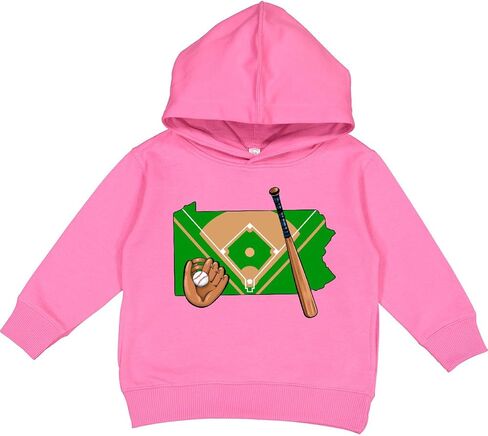 inktastic Pennsylvania Baseball Diamond with Bat and Glove Toddler Hoodie in Saudi Arabia