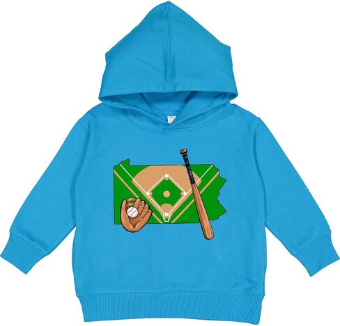 inktastic Pennsylvania Baseball Diamond with Bat and Glove Toddler Hoodie in Saudi Arabia