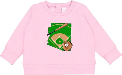 inktastic Arizona Diamond Baseball with Bat and Glove Baby Sweatshirt in Saudi Arabia